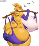 absurd_res bandai_namco big_breasts breasts clothing curvy_anthro curvy_female digimon digimon_(species) female hi_res huge_breasts hyper hyper_breasts renamon solo torn_clothing winter_nacht