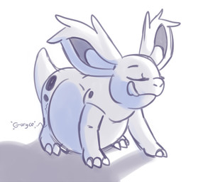 belly big_belly bodily_noises duo eyes_closed female female_pred feral feral_pred licking licking_lips licking_own_lips onomatopoeia oral_vore overweight rumbling_stomach self_lick soft_vore sound_effects text tongue tongue_out vore maybelle_nidete nintendo pokemon generation_1_pokemon nidorina pokemon_(species) 2015 monochrome
