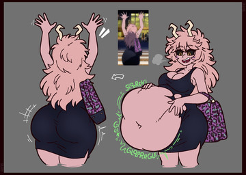 abdominal_bulge after_vore ambiguous_gender ambiguous_prey before_and_after belly big_belly big_breasts big_butt black_sclera breasts breath butt butt_expansion cleavage clothed clothing death digestion digestion_noises dress expansion fatal_vore female female_pred grey_background hair hand_on_belly horn huge_belly humanoid_pred hyper hyper_belly long_hair messy_hair navel open_mouth open_smile overweight overweight_female overweight_humanoid pink_body pink_hair purse raised_arms rear_view rumbling_stomach screencap side_view simple_background sloshing_belly smile solo teeth torn_clothing torn_dress vore weight_gain toffee_gulp my_hero_academia ashido_mina horned_humanoid humanoid 2026 digital_media_(artwork) hi_res reference_image right_to_left