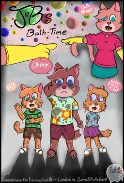 anthro bubble dialogue duo female gesture group male speech_bubble standing text tonguing trio waving waving_at_viewer young somestickygoo murphy_and_mitzi bimmy_(ajmarekart) delia_(ajmarekart) jimmy_(ajmarekart) murphy_(ajmarekart) domestic_cat felid feline felis mammal absurd_res comic cover cover_art cover_page english_text hi_res incest_(lore)