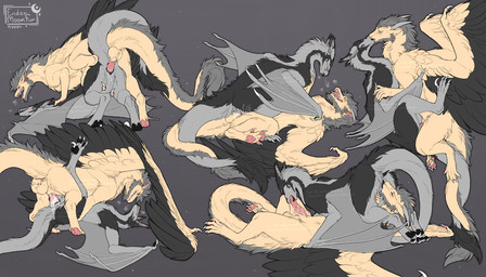 3_toes 4_toes 69_position anus balls beard black_flesh black_tongue bodily_fluids claws clitoral_hood cowgirl_position cum cum_from_vagina cum_in_vagina cum_inside cunnilingus dewclaw doggystyle duo ear_piercing ear_ring facial_hair fangs feathered_wings feathers feet fellatio female feral feral_on_feral finger_claws from_behind_position from_front_position fur fur_markings furred_wings genital_fluids genitals grey_beard grey_facial_hair handpaw kissing knot lying male male/female mane markings missionary_position multiple_rounds on_back on_bottom on_top oral pawpads paws penetration penile piercing prehensile_clitoral_hood ring_piercing sex sickle_claw tail tail_coil teeth toe_claws toes tongue tongue_out tremble_spikes vaginal vaginal_penetration wing_claws wings endermoonfur european_mythology mythology fahroe_peirce leviticus_despencer dragon furred_dragon furred_scalie furred_wyvern mythological_creature mythological_scalie scalie western_dragon wyvern hi_res multiple_scenes sketch_page