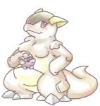 breasts duo female simple_background smile standing white_background young box_xod nintendo pokemon baby_kangaskhan generation_1_pokemon kangaskhan pokemon_(species) 2015 low_res