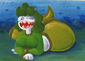 breasts clothing female green_clothing green_eyes green_shirt green_topwear lying on_front sharp_teeth shirt simple_background solo split_form teeth topwear underwater water shar0makai aquatic merfolk 2021 absurd_res hi_res traditional_media_(artwork)
