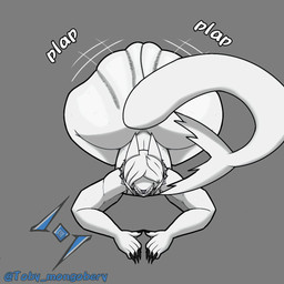 anthro big_butt butt clap male solo toby_mongobery fan_character aquatic canid canine canis domestic_dog fish mammal shark 1:1 hi_res