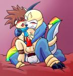 anal anthro balls blush bodily_fluids cuddling drooling duo entwined_tails erection genitals hug male male/male male_penetrated male_penetrating male_penetrating_male nuzzling penetration penis saliva scarf sex tail tail_coil azuraracon nintendo pokemon azura_racon_(fursona) scotty_(drascotty) absol generation_2_pokemon generation_3_pokemon generation_5_pokemon hybrid pokemon_(species) samurott smeargle