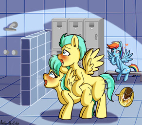 blush bodily_fluids brother_penetrating_sister cum cum_in_vagina cum_inside cutie_mark eyebrows eyelashes female female_penetrated feral genital_fluids genitals group heart_symbol inside locker male male/female male_penetrating male_penetrating_female multicolored_tail open_mouth penetration penis rainbow_tail sex side_view tail vaginal vaginal_penetration vulva wings young young_feral young_on_young anibaruthecat friendship_is_magic hasbro my_little_pony mythology barley_barrel_(mlp) pickle_barrel_(mlp) rainbow_dash_(mlp) equid equine mammal mythological_creature mythological_equine pegasus 2021 digital_media_(artwork) hi_res brother_(lore) brother_and_sister_(lore) incest_(lore) sibling_(lore) sister_(lore)