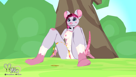 against_natural_surface against_surface against_tree bodily_fluids breasts female genital_fluids genitals hair humanoid_genitalia humanoid_vulva nipples nude outside park peeing pink_hair plant public public_nudity sitting tree urine urine_pool urine_stream vulva water watersports mynka mynka_(fursona) 16:9 3d_(artwork) digital_media_(artwork) hi_res widescreen