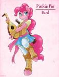 2015 absurd_res ambris anthro anthrofied blue_eyes ear_piercing earth_pony equid equine female friendship_is_magic fur gun hair hasbro hi_res horse mammal musical_instrument my_little_pony piercing pink_body pink_fur pink_hair pinkie_pie_(mlp) pony ranged_weapon smile solo weapon