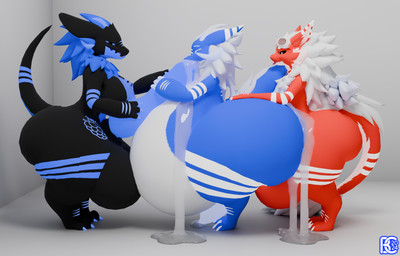 anal anal_penetration anthro balls belly belly_expansion big_balls big_belly big_butt big_penis black_balls black_body blue_body blue_eyes bodily_fluids butt butt_expansion cum cum_inflation cum_inside excessive_cum excessive_genital_fluids expansion eyes_closed fellatio foreskin fur genital_fluids genitals group gynomorph hand_on_butt hand_on_penis holding_penis huge_balls huge_belly huge_butt huge_penis huge_thighs hyper hyper_balls hyper_belly hyper_butt hyper_cum hyper_genitalia inflation intersex knot knotted_penis male oral pear-shaped_figure penetration penile penis red_balls red_body red_eyes sex simple_background tail tapering_tail thick_thighs tongue tongue_out trio wide_hips blueberrybesuru mythology blackberry_(blueberrybesuru) mulberry_(blueberrybesuru) strawberry_(blueberrybesuru) besuru dragon furred_dragon furred_scalie kobold lizard mythological_creature mythological_scalie novabeast reptile scalie wickerbeast 3d_(artwork) absurd_res blender_(artwork) blender_cycles_(artwork) digital_media_(artwork) hi_res sequence