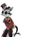 1:1 1_eye 2020 4_fingers angry animatronic annoyed anthro big_pupils black_eyebrows black_nose black_sclera bone bottomwear canid canine clothing coat crossed_arms dilated_pupils eyebrows fingers five_nights_at_freddy's five_nights_at_freddy's_ar fox foxy_(fnaf) fur grey_body grey_fur grey_tail half-closed_eyes hat headgear headwear hi_res key keyring looking_at_viewer machine male mammal metal metallic metallic_body multicolored_body multicolored_tail narrowed_eyes orange_body orange_eyes pants pirate pupils purrpl_(artist) raised_eyebrow ringmaster ringmaster_foxy_(fnaf) robot scottgames signature simple_background skull solo standing tail top_hat topwear torn_body whip whip_hand white_background white_body white_fur white_tail wire