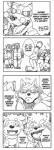 anthro blush duo group humor male male/male muscular muscular_male slightly_chubby text gamma-g lifewonders tokyo_afterschool_summoners cu_sith_(tas) garmr_(tas) jock_protagonist_(tas) moritaka_(tas) protagonist_(tas) canid canine canis domestic_dog human mammal comic english_text monochrome translated