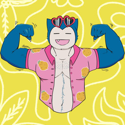 aloha_shirt anthro clothing eyewear fur hair male muscular pattern_clothing pattern_shirt pattern_topwear shirt simple_background smile smiling_at_viewer solo sunglasses topwear ryuzka nintendo pokemon generation_1_pokemon pokemon_(species) snorlax absurd_res hi_res