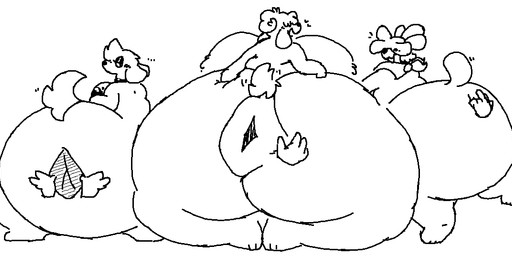 1-bit anal anal_fingering anthro anus big_anus big_breasts big_butt breasts butt butt_focus collar dreadlocks female fingering floppy_ears group huge_anus huge_breasts huge_butt looking_at_viewer looking_back looking_back_at_viewer monobutt puffy_anus small_head small_tail spread_anus spreading tail trio lunasheepcat canid canine canis domestic_dog mammal aliasing black_and_white digital_drawing_(artwork) digital_media_(artwork) hatching_(art) line_art monochrome shaded