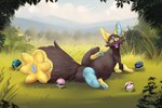 alternate_color ball belly big_belly big_ears big_tail blue_paws blue_penis feral forest genitals great_ball love_ball male master_ball net_ball penis plant pokeball premier_ball solo tail tree vore cmitchell nintendo pokemon canid generation_8_pokemon mammal nickit pokemon_(species) hi_res
