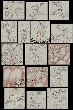 accessory anthro bed blush blush_lines bodily_fluids bow_tie breasts cat_tail claws clothed clothing crown desk dialogue dress dripping drooling duo electricity extreme_size_difference eyelashes feet female finger_claws flower flower_in_hair food freckled_chest freckled_face freckled_shoulders freckles fruit furniture gesture grape hair hair_accessory hand_gesture headgear hindpaw inner_monologue inner_thoughts jewelry lightning long_eyelashes long_hair male male/female micro mouse_tail mouth_shot necklace open_mouth pawpads paws pillow plant relaxing resting saliva saliva_drip saliva_on_tongue saliva_string scary servant sharp_teeth size_difference small_breasts smile table teeth text thinking toe_claws tongue tongue_out muhny lyle_(muhny) princess_nino_(muhny) domestic_cat felid feline felis mammal mouse murid murine rodent comic english_text hi_res