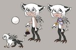 ambiguous_gender anthro claws egg fangs feral hair multi_nipple nipples nude pubes solo spines teeth tongue tongue_out white_hair gummistars handsomehugs politepuppet veeblie_(species) model_sheet