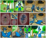 2015 amniotic_fluid anthro anus belly big_belly birth black_body black_fur blue_body blue_fur blue_hair bodily_fluids breasts butt canid canine clothed clothing comic dialogue duo english_text eyes_closed fan_character felucia female fur generation_4_pokemon genital_fluids genitals hair hand_on_belly hi_res human inside_uterus labor live_birth livinlovindude lucario male mammal mother_(lore) nintendo nude open_mouth parent_(lore) pokemon pokemon_(species) pregnant pregnant_anthro pregnant_female pussy raised_tail rebirth red_eyes riolu scarf size_difference sleeping son_(lore) spread_legs spreading tail text tongue tongue_out transformation unbirthing vaginal vaginal_birth vore wet yellow_body yellow_fur yukinari_(character)