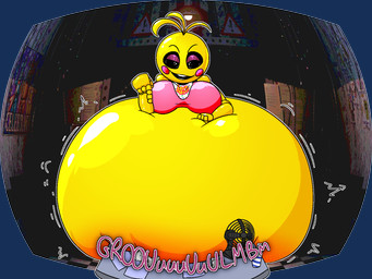 anthro beakless belly big_belly breasts female huge_belly inside obese overweight rumbling_stomach solo yellow_body blahblah866 five_nights_at_freddy's five_nights_at_freddy's_2 scottgames toy_chica_(fnaf) avian bird chicken galliform gallus_(genus) phasianid 2022 4:3 hi_res