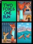 animal_genitalia anthro bottomless bottomwear bottomwear_down canid canine clothed clothing comic disney eyes_closed eyewear fennec_fox finnick_(zootopia) floating fox genitals gideon_grey group hi_res inflatable male mammal nick_wilde nude pants pants_down partially_clothed pukaa red_fox sheath sunglasses swimming_pool topless true_fox undressing zootopia