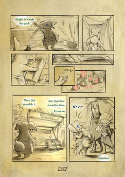3_fingers anthro blue_eyes claws cloak clothing cork day dialogue eyelashes female fingers group illusion male outside page_number plant red_eyes sky snapping_fingers surprised tail text thought_bubble tree trio truescorn nintendo pokemon pokemon_mystery_dungeon spike_chunsoft asche_(truescorn) clarity_(truescorn) orchid_(truescorn) audino generation_4_pokemon generation_5_pokemon lucario pokemon_(species) weavile 2025 absurd_res comic english_text hi_res huge_filesize