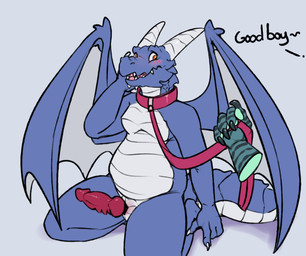 animal_genitalia anthro blue_body blush collar countershade_neck countershade_tail countershade_torso countershading dialogue disembodied_hand duo erection first_person_view genital_slit genitals good_boy hand_on_head horn humanoid_hands kneeling knot knotted_penis leash leashed_collar leashing_pov male male_anthro membrane_(anatomy) membranous_wings nude nude_anthro nude_male offscreen_character open_mouth open_smile orange_eyes penis red_penis simple_background slightly_chubby slightly_chubby_anthro slightly_chubby_male smile solo_focus tail teal_body teeth text tongue wearing_collar white_background white_body wings mintyderg mythology minty_(mintyderg) thalleon dragon mythological_creature mythological_scalie scalie 2020 absurd_res english_description english_text hi_res