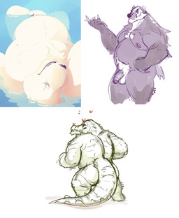 anthro balls belly big_belly flaccid foreskin fur genitals green_body grey_body grey_fur grey_penis hand_on_hip heart_symbol humanoid_genitalia humanoid_penis male moobs mouth_closed muscular muscular_anthro muscular_male nude obese obese_anthro obese_male open_mouth overweight overweight_anthro overweight_male partially_submerged penis solo water white_balls white_penis chocolateandmilk badger bear crocodile crocodilian mammal mustelid musteline polar_bear reptile scalie ursine absurd_res hi_res multiple_images signature sketch