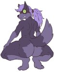 anthro big_butt butt eyewear goggles green_eyewear green_goggles hair male meme_pose nude ponytail solo thick_thighs signirsol broly_culo undertale_yellow chujin_ketsukane omni-man canid canine fox mammal low_res meme