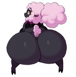 anthro big_breasts big_butt black_outline breasts butt clothed clothing female glistening glistening_butt hair huge_butt looking_at_viewer looking_back outline presenting presenting_hindquarters simple_background solo tail wide_hips sssonic2 sheep_mom bovid caprine domestic_sheep mammal sheep 2022 digital_media_(artwork) hi_res