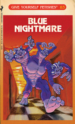 3_heads book choose_your_own_adventure featureless_chest featureless_crotch fur head_hands male multi_body multi_head multi_upper_body nude nullo parody purple_body purple_fur solo what swatcher give_yourself_fetishes phthalo monster