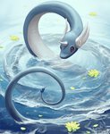 ambiguous_gender feral horn partially_submerged serpentine solo water butt-berry nintendo pokemon dragonair generation_1_pokemon pokemon_(species) absurd_res hi_res signature