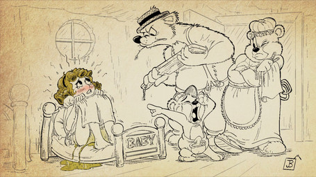 anthro bedwetting bodily_fluids butt_slap cloth_diaper corporal_punishment diaper embarrassed female genital_fluids group holding_diaper leaking_diaper male paddle paddling peeing scared slap spanking touching_diaper unclean_diaper urine urine_pool used_diaper using_diaper wet wet_diaper wetting wetting_diaper juicebox_art goldilocks mama_bear_(goldilocks) papa_bear_(goldilocks) bear brown_bear grizzly_bear human mammal ursine