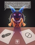 anthro ball_gag bdsm bodily_fluids bondage bound clothed clothing drooling front_view gag gagged harness latex latex_clothing latex_skinsuit male orange_latex rubber_clothing saliva simple_background skinsuit solo submissive text tight_clothing n1k0 nintendo pokemon generation_4_pokemon lucario pokemon_(species) english_text hi_res