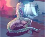 anthro anus butt female flat_chested genitals looking_at_viewer nude presenting pussy scales simple_background solo teeth libido_(artist) alligator alligatorid crocodilian reptile scalie 2017 digital_media_(artwork) hi_res