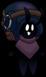 ambiguous_gender antennae_(anatomy) anthro biped black_body open_mouth open_smile shell smile solo standing white_eyes mandemolition hollow_knight team_cherry arcade_the_academic_(mandemolition) fan_character gastropod mollusk snail 2024 alpha_channel digital_media_(artwork) hi_res