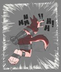 anthro arms_tied bdsm blue_eyes blush bondage bound brown_body brown_fur butt duct_tape duct_tape_gag embarrassed feet feet_tied fur gag gagged grey_background hands_behind_back humanoid_feet kneeling legs_tied male plantigrade rear_view red_body red_fur scared simple_background solo submissive submissive_anthro submissive_male tape tape_bondage tape_gag thighs_tied white_body white_fur bondagefanart canid canine canis mammal wolf absurd_res hi_res