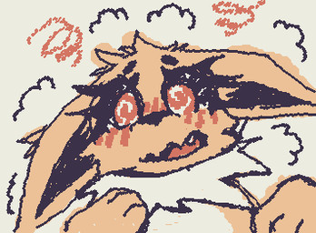blush ears_down embarrassed female feral fur neck_tuft nervous pivoted_ears red_eyes simple_background solo spiral spiral_eyes squigglevision tongue tuft white_background white_body white_fur yellow_body yellow_fur nulloffset nintendo pokemon lori_(nulloffset) eeveelution generation_1_pokemon jolteon pokemon_(species) animated digital_media_(artwork) low_res wigglypaint_(artwork)