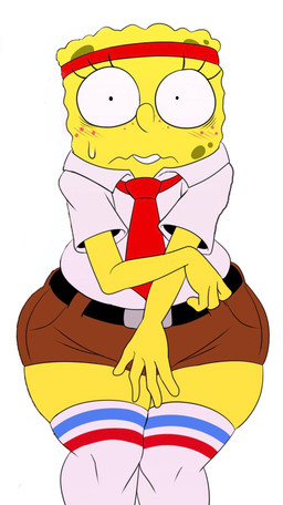 anthro blush buckteeth clothed clothed_male clothing femboy flustered freckles male simple_background small_waist solo sponge teeth white_background wide_eyed wide_hipped_anthro wide_hipped_male wide_hips sssonic2 nickelodeon spongebob_squarepants spongebob_squarepants_(character) aquatic sea_sponge absurd_res digital_media_(artwork) hi_res