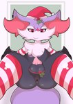 accidental_holly anus balls butt clothing femboy footwear genitals holidays holly_(plant) male plant red_eyes socks solo darkbraixen christmas nintendo pokemon fan_character braixen generation_6_pokemon pokemon_(species) absurd_res hi_res