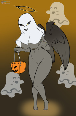 bedsheet_ghost breasts curvy_figure female genitals nipples nude nude_female simple_background vulva wings fourssss angel angel_humanoid avian ghost humanoid spirit 2025 digital_drawing_(artwork) digital_media_(artwork) hi_res signature