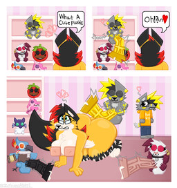 accordion aroused balls bedroom being_watched big_balls big_breasts big_nipples big_penis black_body black_fur black_hair black_penis blonde_hair blue_body blue_eyes blush blush_lines bodily_fluids bottomwear breasts bulge button_(fastener) button_eyes carpet_floor clothed clothing cock_on_butt denim denim_bottomwear denim_clothing dialogue ear_piercing excessive_genital_fluids excessive_precum eyelashes eyewear female food fruit fully_clothed fur fur_markings genital_fluids genitals glasses gold_(metal) green_eyes grey_body grey_fur group group_sex hair heart_symbol hoodie jeans jewelry looking_at_another looking_pleasured lying male male/female markings musical_instrument nipples on_back on_ground orange_eyes orgy pants penis piercing pink_background pink_body pink_button pink_eyes plant plushie plushophilia poof_transformation precum purple_eyes red_hair sex shelf simple_background size_difference small_body small_but_hung smile speech_bubble stare stitch_(sewing) stubble sudden surprised surrounded surrounded_by_penises tan_penis text throbbing throbbing_penis tomato topwear vein veiny_penis watching_from_afar white_body white_hair yellow_body yellow_fur yellow_penis zoyeensadart breath_of_the_wild league_of_legends nintendo palworld pocketpair riot_games tencent the_legend_of_zelda beat_(finalb3at) kass_(tloz) kindred_(lol) lamb_(lol) noctis_(crazed-xeno) tomatohead zo_(zoyeensadart) animate_inanimate avian bird canid canine canis fox hybrid hyena lagomorph leporid living_plushie lovander mammal pal_(species) rabbit wolf comic english_text hi_res