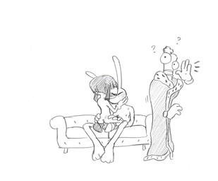 4_fingers anthro blush bodily_fluids calling caressing_face clothed clothing eyes_closed female fingers furniture group hand_on_face holding_head ignoring kiss_on_lips kissing larger_male male male/female oblivious on_lap on_sofa partially_clothed penetration penile penile_penetration penis_in_vagina public public_sex question_mark sex sitting sitting_on_lap sitting_on_sofa size_difference smaller_female sofa sofa_sex sweat sweatdrop trio vaginal vaginal_penetration skutchi glitch_productions the_amazing_digital_circus jax_(tadc) kinger_(tadc) pomni_(tadc) humanoid lagomorph leporid living_chess_piece mammal rabbit hi_res