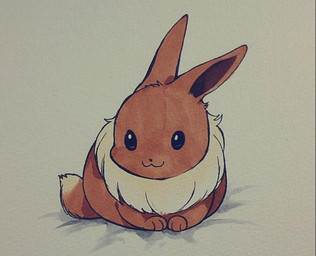 ambiguous_gender feral simple_background solo white_background ichthy0stega nintendo pokemon eevee generation_1_pokemon lagomorph leporid mammal pokemon_(species) rabbit 2015