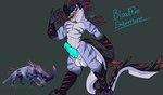 anthro arm_scales armor balls claws genitals heavy_balls horn leg_scales male penis sharp_teeth solo spiked_penis spikes spikes_(anatomy) tail teeth pjthewolf dauntless bloodfire_embermane_(dauntless) embermane_(dauntless) scalie