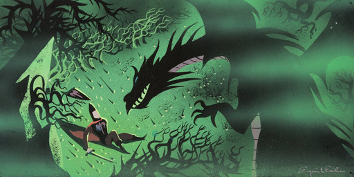 armor defeated dominant dominant_female duo female feral fight forest imminent_death interspecies knight larger_feral macro male melee_weapon outside plant ruins running shield size_difference smaller_human sword tree warrior weapon eyvind_earle disney european_mythology mythology sleeping_beauty_(1959) maleficent prince_phillip_(disney) dragon human mammal mythological_creature mythological_scalie scalie western_dragon 1959 20th_century ancient_art concept_art gouache_(artwork) hi_res lineless official_art painting_(artwork) traditional_media_(artwork) traditional_painting_(artwork)