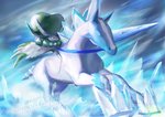 duo feral reins rider riding susano_o_nanami nintendo pokemon calyrex equid equine generation_8_pokemon glastrier legendary_pokemon mammal pokemon_(species)