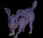 ambiguous_gender cloven_hooves feral hooves looking_at_viewer open_mouth purple_body purple_skin solo tongue tusks kelpaz mammal suina zogipi 3d_(artwork) alpha_channel digital_media_(artwork)