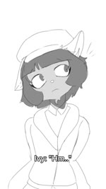 animatic anthro black_hair blush blushing_profusely bob_cut bodily_fluids bow_tie canon_couple clothed clothing daww dialogue dress duo female flirting fluffy_fur flustered flustered_male fully_clothed hair happy hat headgear headwear looking_at_another male nervous pawpads shirt shy simple_background smile standing sweat text topwear white_background strateagy fantastic_mr._fox lackadaisy tiktok calvin_mcmurray ivy_pepper domestic_cat felid feline felis mammal 2023 2d_animation animated digital_drawing_(artwork) digital_media_(artwork) english_audio english_text short_playtime sound voice_acted webm