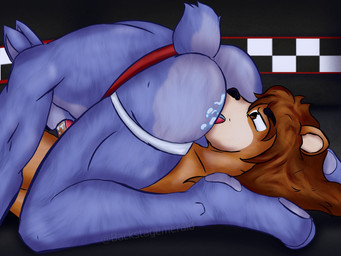 69_position anal anthro blue_body blue_fur brown_body brown_fur butt cunnilingus duo fur hair male male/male oral rimming scut_tail sex short_tail tail vaginal backstageemerald five_nights_at_freddy's scottgames bonnie_(fnaf) fan_character bear lagomorph leporid mammal rabbit 2026 4:3 digital_drawing_(artwork) digital_media_(artwork) hi_res