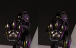 ambiguous_gender anthro blush blush_lines claws dominant feet foot_focus guavali intersex intersex/intersex jevgrinlin pawpads paws solo tongue tongue_out velynn blender_cycles avali 3d_(artwork) blender_(artwork) digital_media_(artwork) hi_res stereogram