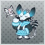 antennae_(anatomy) clothing dragonhybrid duo glowing hoodie plant tail topwear flipyart mythology albin dechroma arthropod baug dragon insect mythological_creature mythological_scalie scalie 1:1